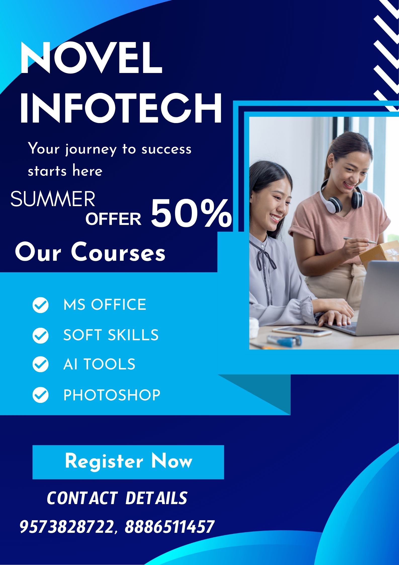 MS OFFICE , SOFT SKILLS, PHOTOSHOP